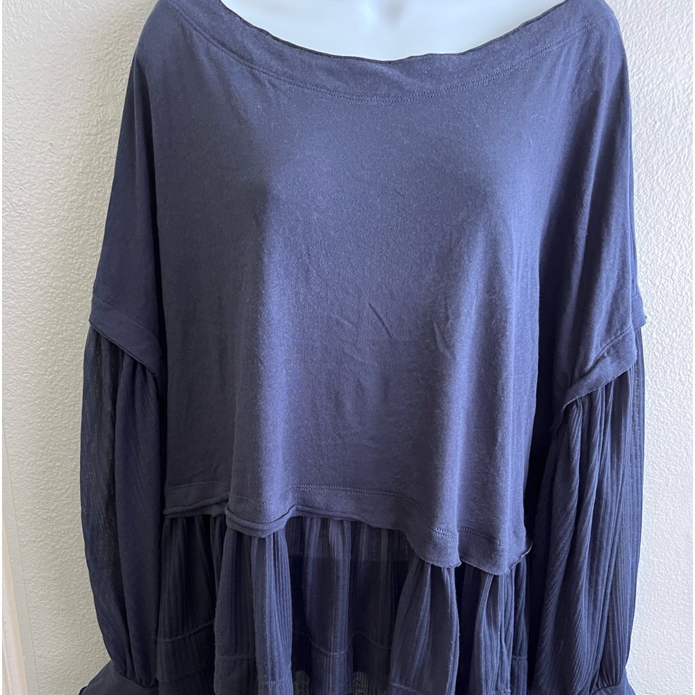 Free People Flowy loose baggy blouse